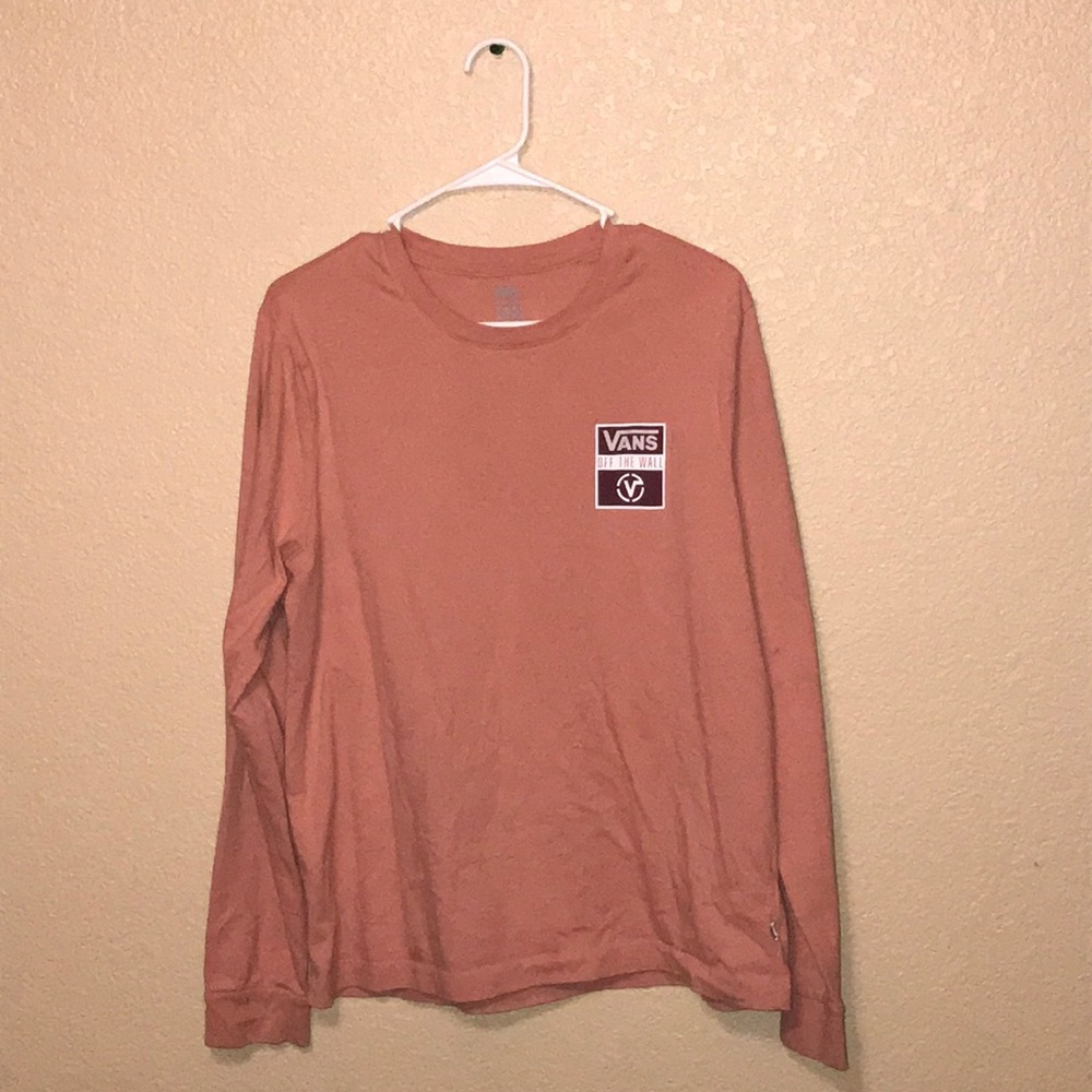 Coral Colored Vans Long Sleeve